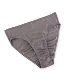 Cotton Seamless High-Cut Briefs, Ebony