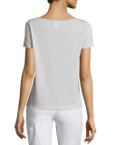 Short-Sleeve Metallic-Trim Tee 