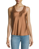 Silk Satin Racerback Tank, Autumn