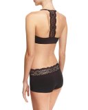Sonia Front-Close Underwire Bra, Black