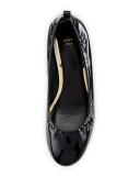 Patent Cube-Heel Pump, Black