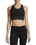 Power Mesh Sports Bra, Black