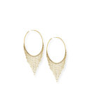 Large 14K Fringe Hoop Earrings