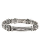 Men's Aeolus Sterling Silver Tiger Head Bracelet