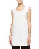 Knit Tunic/Tank, White, Plus Size