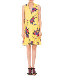 Floral Sleeveless V-Neck Dress, Multi