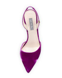 Bliss Velvet 90mm Slingback Pump, Purple