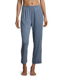 Shania Cotton Lounge Trouser, Heather Blue