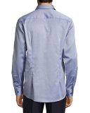 Parquet-Weave Sport Shirt, Dark Blue