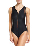 Tough Love Front-Zip One-Piece Swimsuit