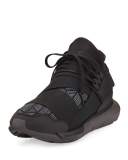 Qasa Men's Reflective Print High-Top Trainer Sneaker, Black