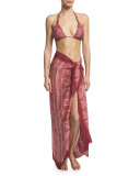 Printed Cover-Up Sarong, Boho