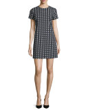 Jatinn Geometric Tile-Print Shift Dress
