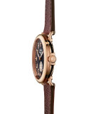 41mm Runwell Men's Textured Leather Watch, Rose Golden/Oxblood