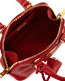 Mini Saffiano Promenade Bag, Red (Fuoco)