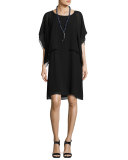 Draped Popover Silk Georgette Dress
