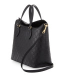 Guccissima Leather Top-Handle Bag, Black