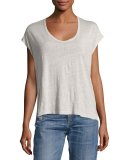 Rugby Relaxed Linen Scoop-Neck Tee