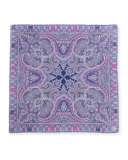 Lasenby Cashmere & Silk Square Scarf, Navy