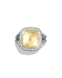 11mm Albion Faceted Citrine Ring w/Diamonds