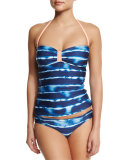 Tie-Dye Striped Soft-Cup Bandini Swim Top