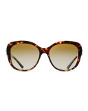 Square Gradient Polarized Sunglasses, Tortoise