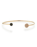 Black and White Diamond Circle Bangle
