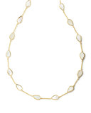 18K Rock Candy Small Mother-of-Pearl Pear-Station Necklace