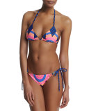 Starbasket Printed Triangle Bikini Top