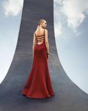 Sleeveless Scuba Mermaid Gown, Dark Red