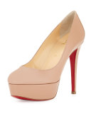 Bianca Patent Red Sole Pump, Nude