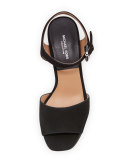Harley Suede Platform Sandal, Black