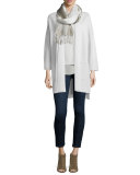 Kimono Silk Cotton Interlock Jacket, Bone  