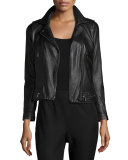 Leather Motorcycle Jacket, Black
