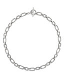 12.5mm Cushion Link Chain Necklace with Diamonds