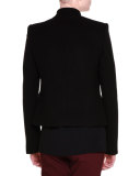 Falabella Chain-Trim Melton Jacket, Black