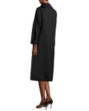 Eve Sleeveless Scoop-Back Dress, Black