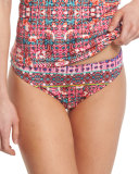 Sunset Shibori Charmer Printed Swim Bottom