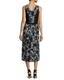 Sleeveless Floral-Print Midi Dress