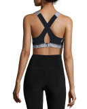 UpLift Crossback Sports Bra (C/D), Black/White
