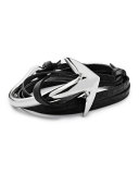 Men's Half Anchor Leather Bracelet