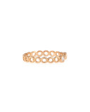 Beads 14K Rose Gold & Diamond Hollow Pinky Ring, Size 3.75