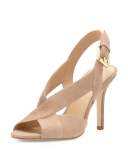 Becky Crisscross Slingback Sandal, Dark Khaki