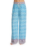 Seaside Tile Printed Coverup Pants