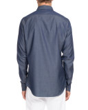 Chambray Sport Shirt, Indigo