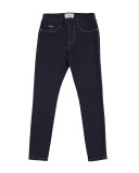 Basic Denim Stretch Leggings, Dark Blue, Size 8-14