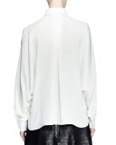 Long-Sleeve Collared Shirt, White