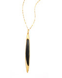 14k Elite Jet Spike Pendant Necklace