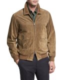 Suede Flight Jacket, Tobacco (Brown)