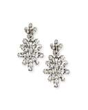 Navette Crystal Drop Clip Earrings